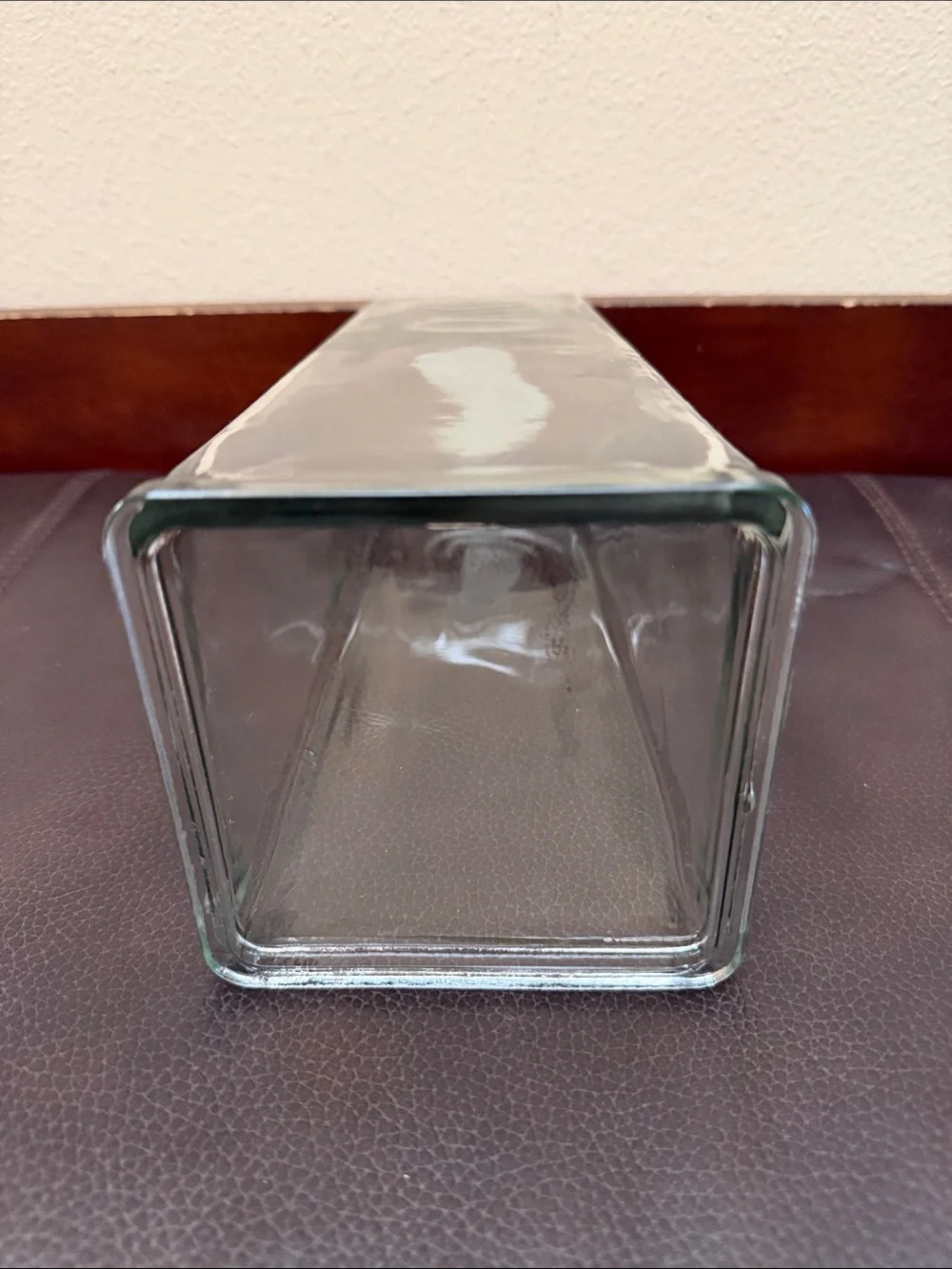 Clear Glass Vase Square Taper Down Shape Design by LO Florist Supplies